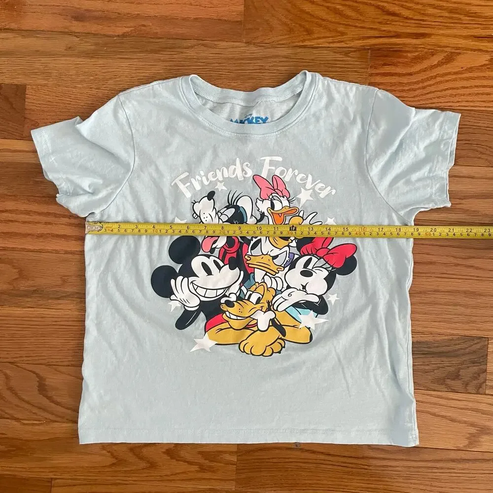 Disney Mickey and Friends Friends Forever Light Blue Graphic T-Shirt Kids XL